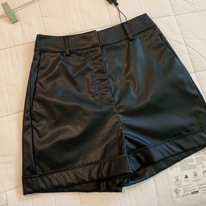 Faux Leather Shorts